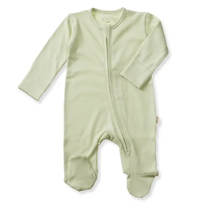 Ali+Oli Baby Footie 2-Way Zipper – Organic Cotton Lounge Wear