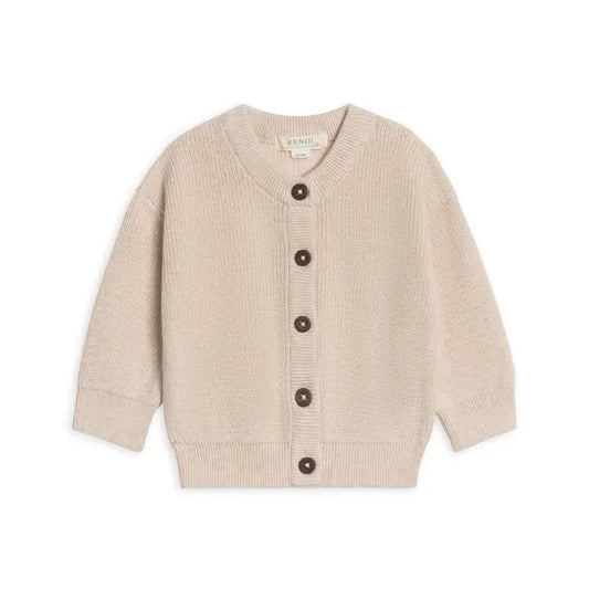 Colored Organics Ellis Sweater Knit Cardigan - Heather Oat