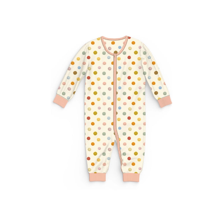 Polished Prints Smiley, Bamboo Baby Sleeper | Baby Pajamas, Bamboo Clothes